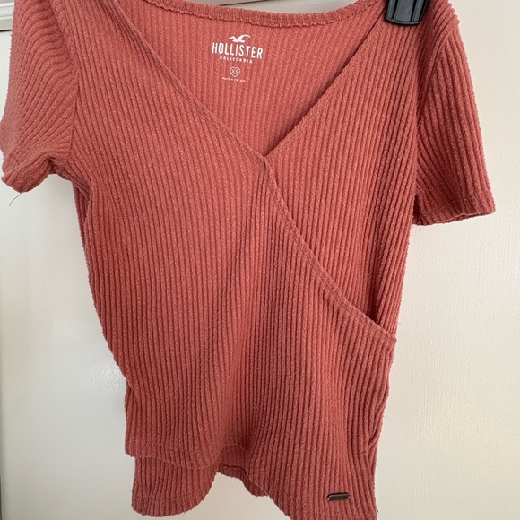 Hollister Tops - Hollister Women's Ribbed Wrap Top - Pink